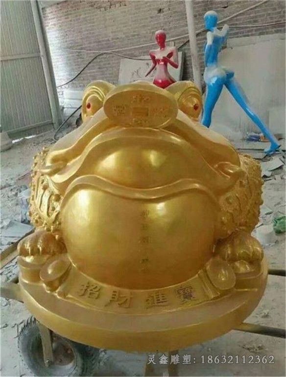 神兽金蟾商场景观铜雕
