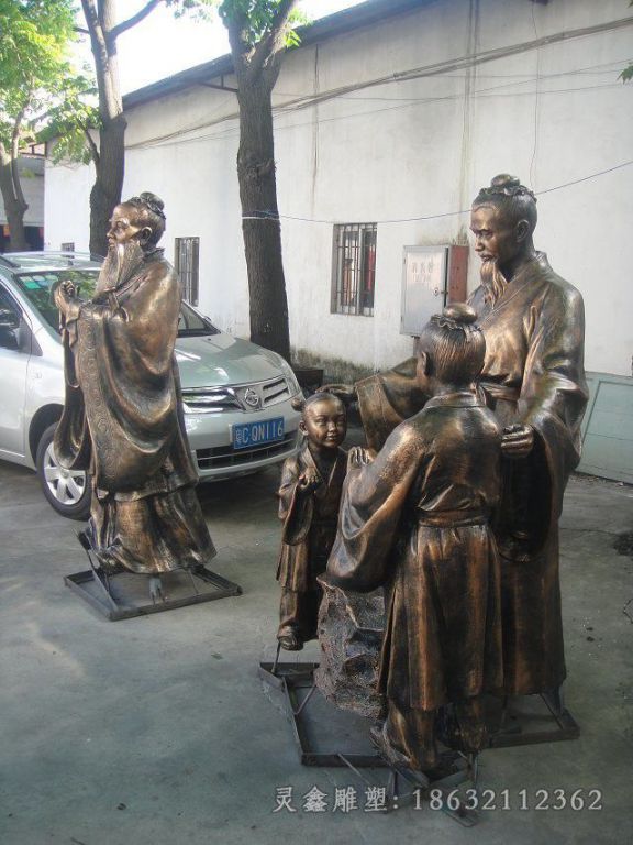 古代孔融让梨户外铜雕