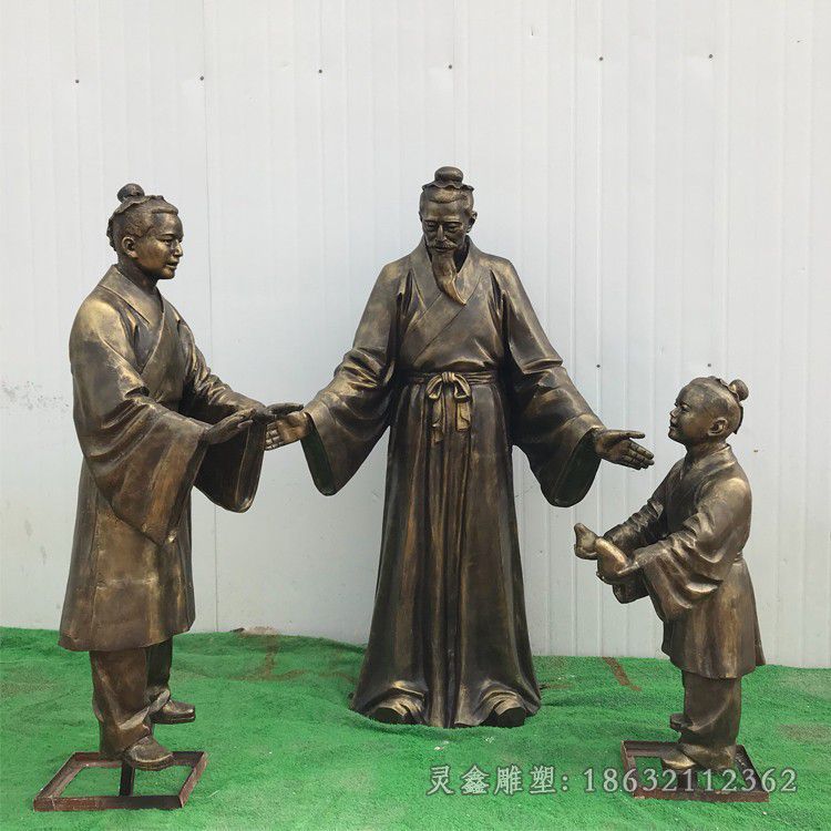 孔融让梨户外景观铜雕