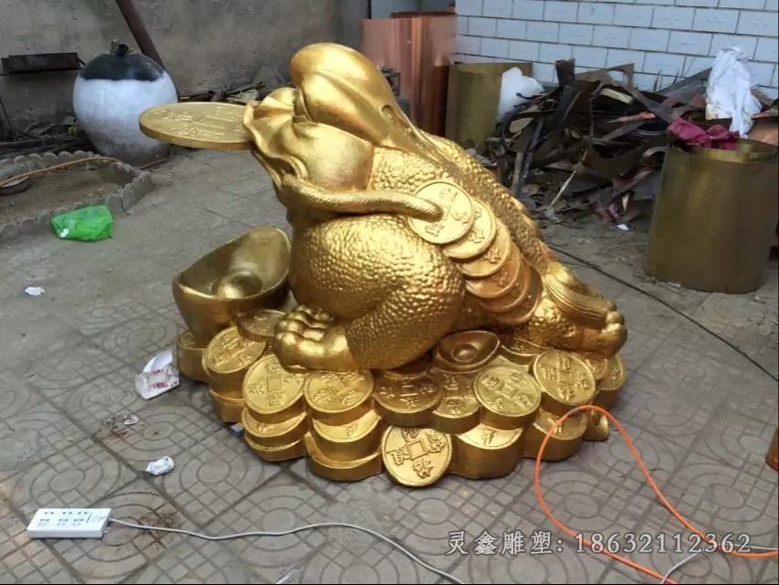 招财金蟾公园景观铜雕