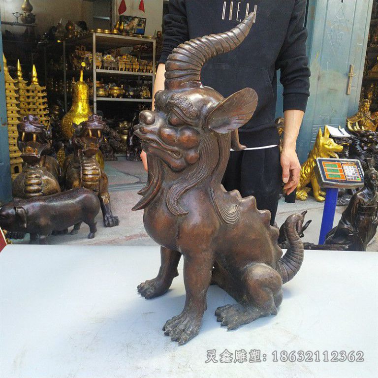 神兽獬豸广场景观铜雕
