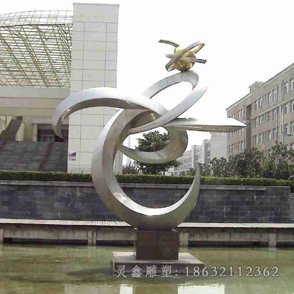 镜面标志小区不锈钢雕塑