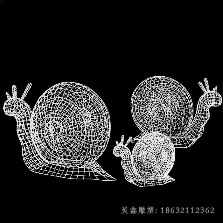 镂空蜗牛城市不锈钢雕塑