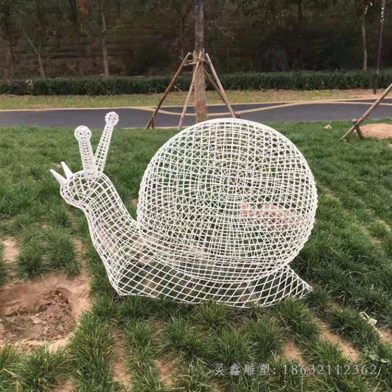 镂空蜗牛广场不锈钢雕塑