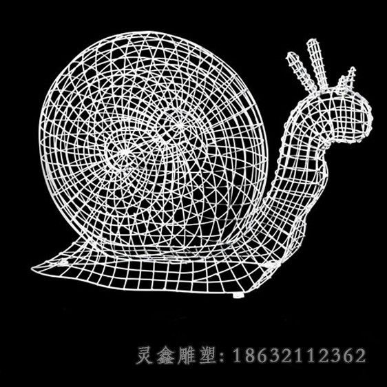 镂空蜗牛公园不锈钢雕塑