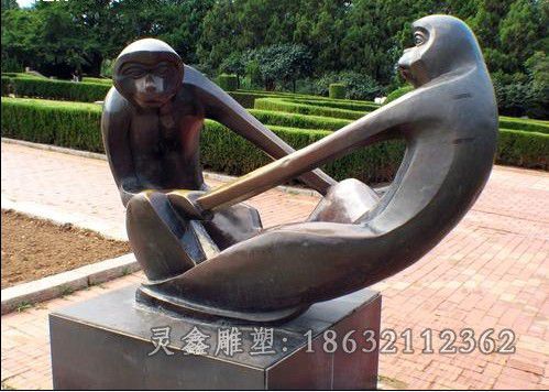 十二生肖猴动物景观铜雕
