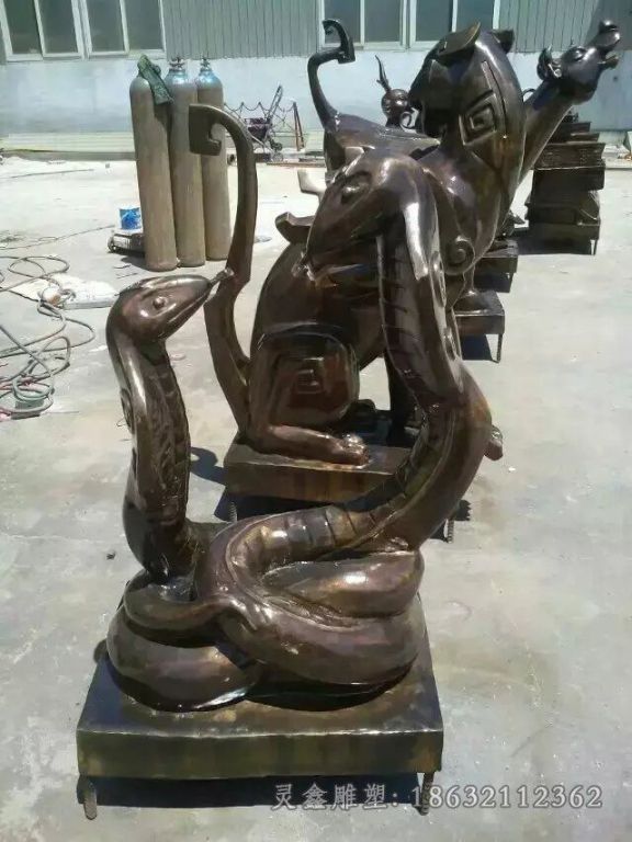 生肖蛇景观动物铜雕