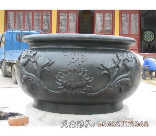 圆形水缸户外景观铜雕
