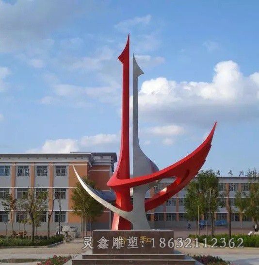 不锈钢彩绘标志城市雕塑