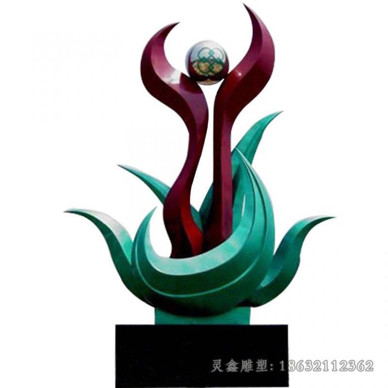 不锈钢彩绘标志公园雕塑