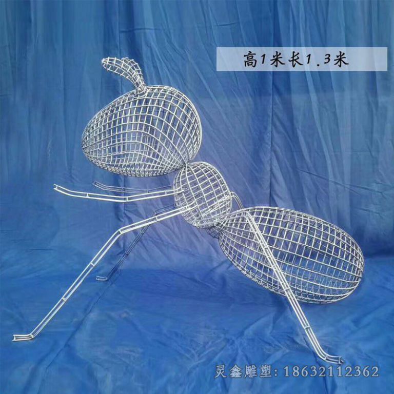 不锈钢白色蚂蚁商场雕塑