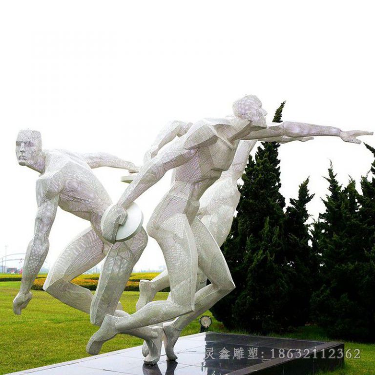 掷铁饼不锈钢运动员雕塑