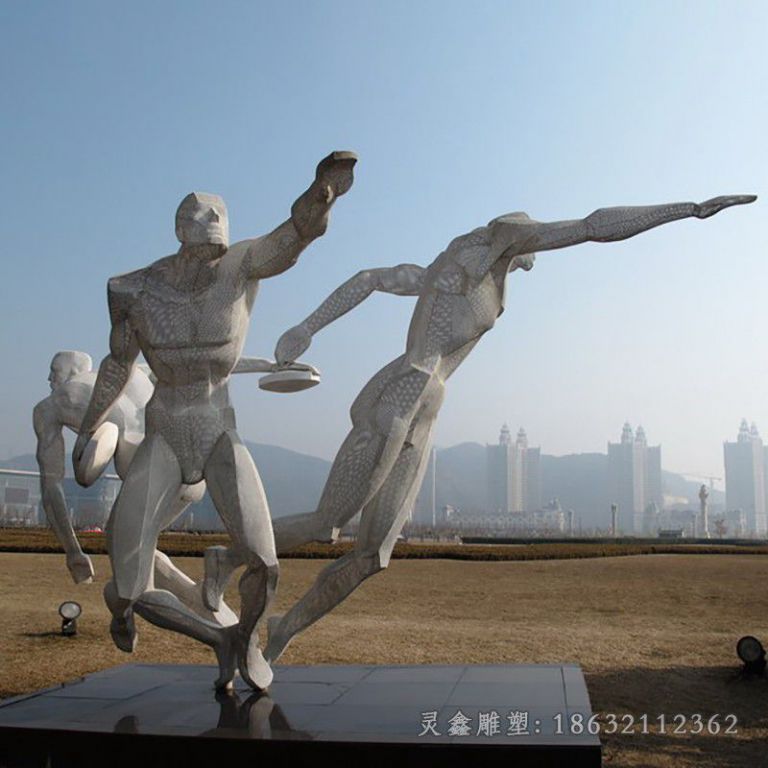 掷铁饼不锈钢运动雕塑