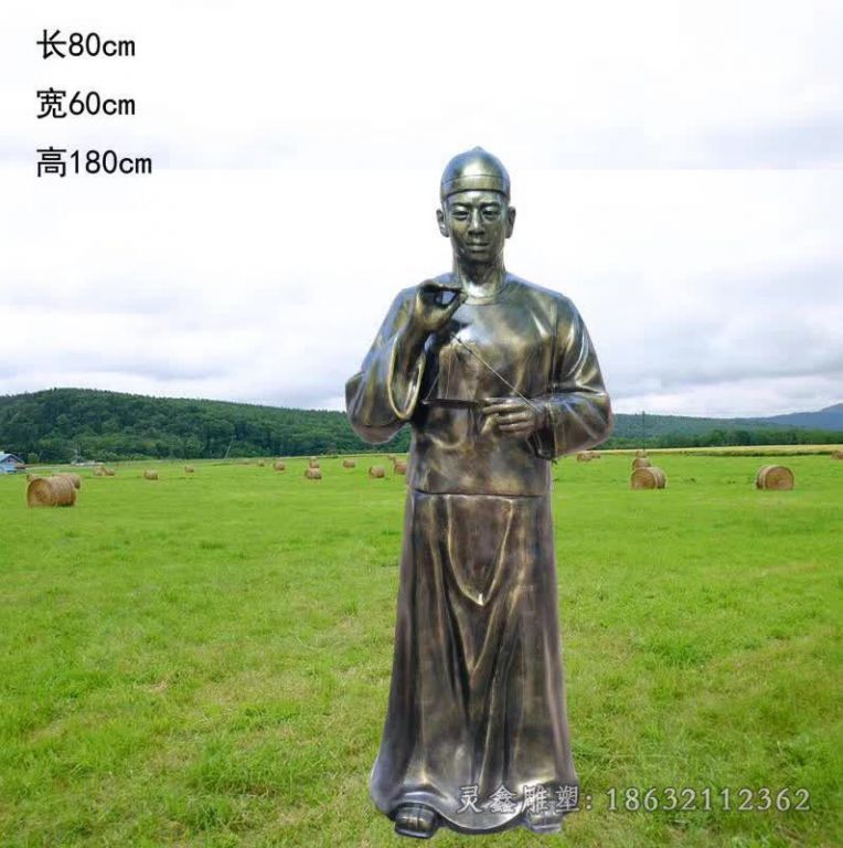 古代人物制药景区铜雕