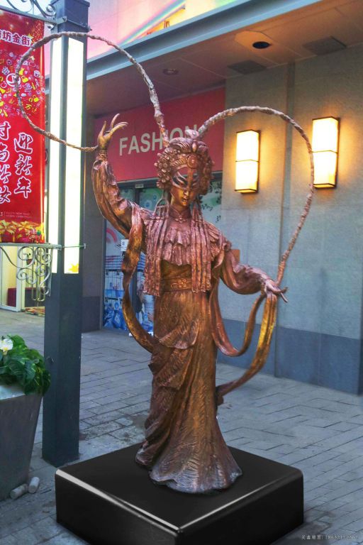 花旦广场景观抽象铜雕