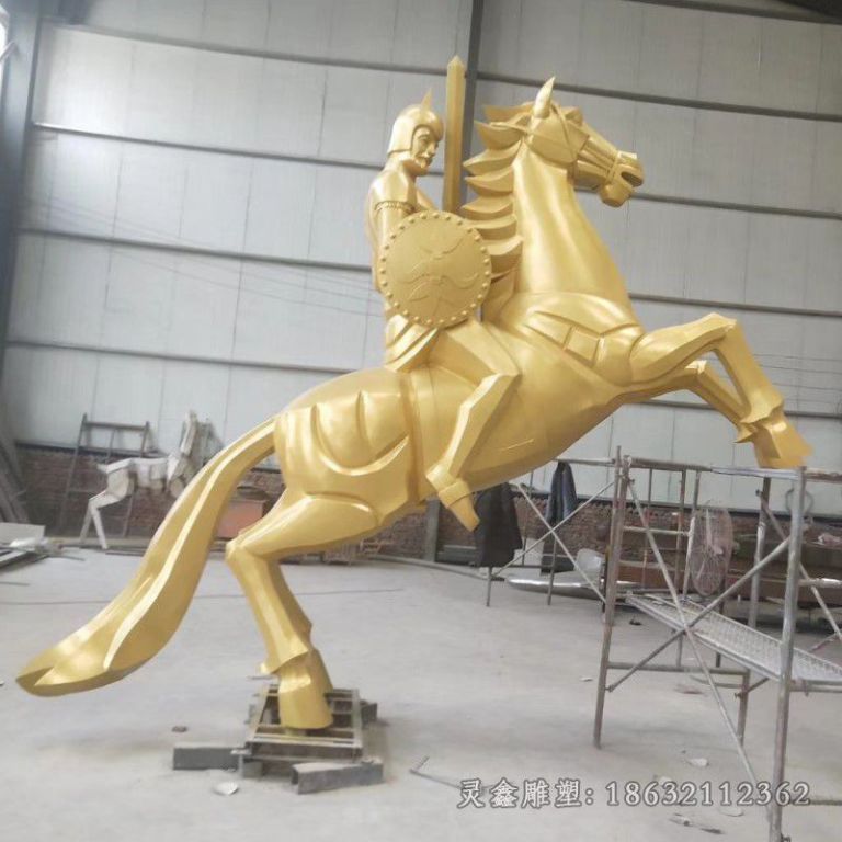 不锈钢动物马景区雕塑