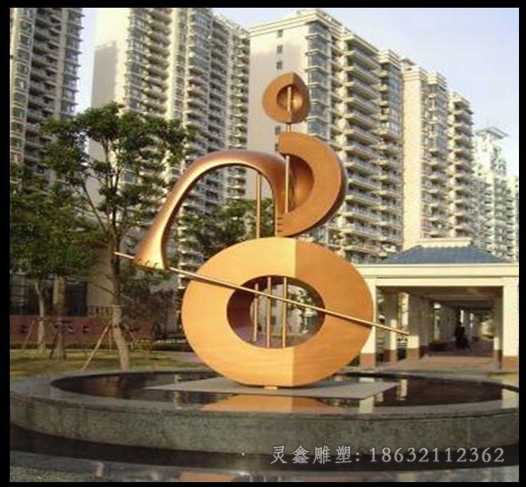 不锈钢抽象葫芦景观雕塑