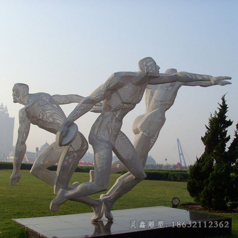 不锈钢掷铁饼运动员雕塑
