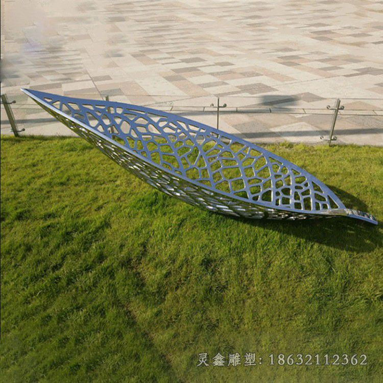 镂空树叶公园不锈钢雕塑
