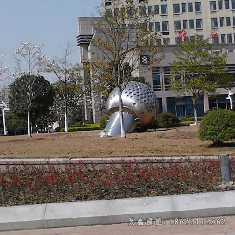 不锈钢话筒景观镜面雕塑