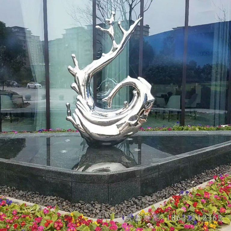 不锈钢镜面标志雕塑
