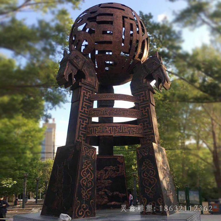 不锈钢好镂空球景观雕塑