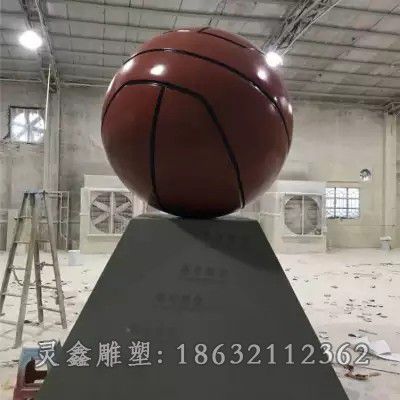 不锈钢篮球景观标志雕塑
