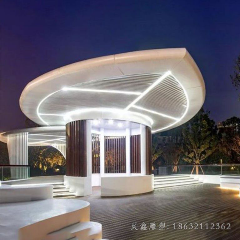 不锈钢廊架园林景观雕塑