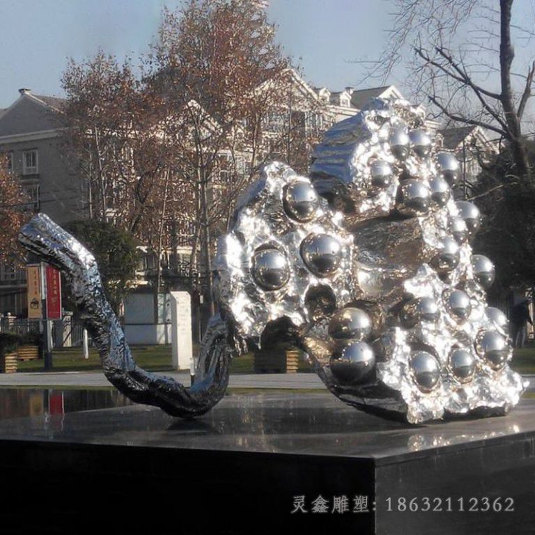 不锈钢莲蓬小区景观雕塑
