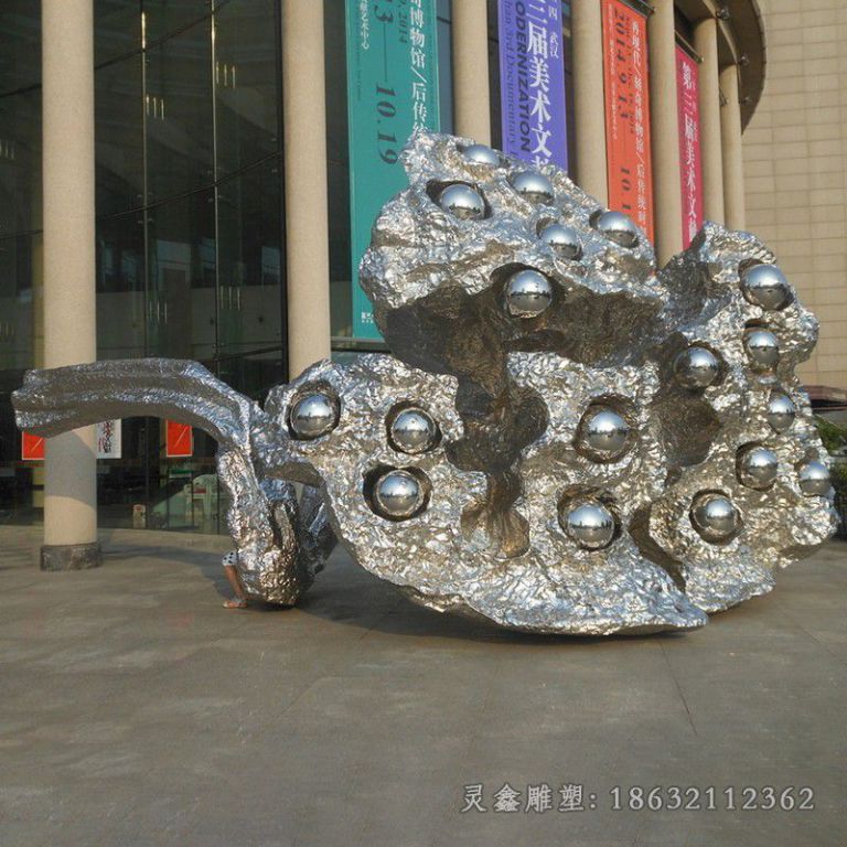 不锈钢莲蓬庭院景观雕塑
