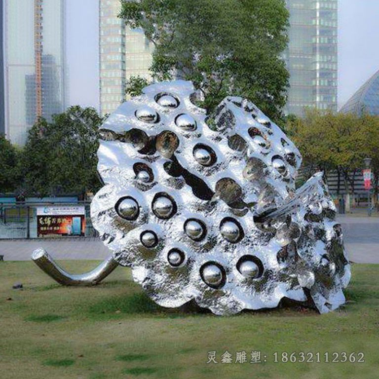 不锈钢莲蓬商场景观雕塑