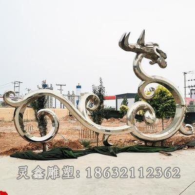抽象龙不锈钢景观雕塑