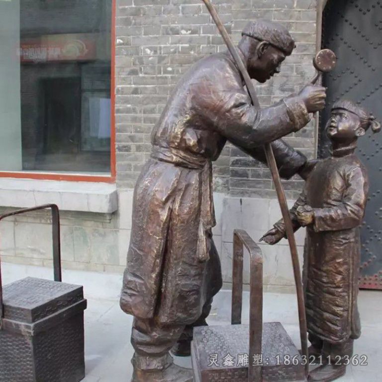 街边文化人物标志铜雕