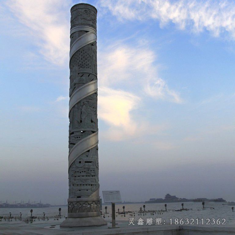不锈钢龙柱城市景观雕塑