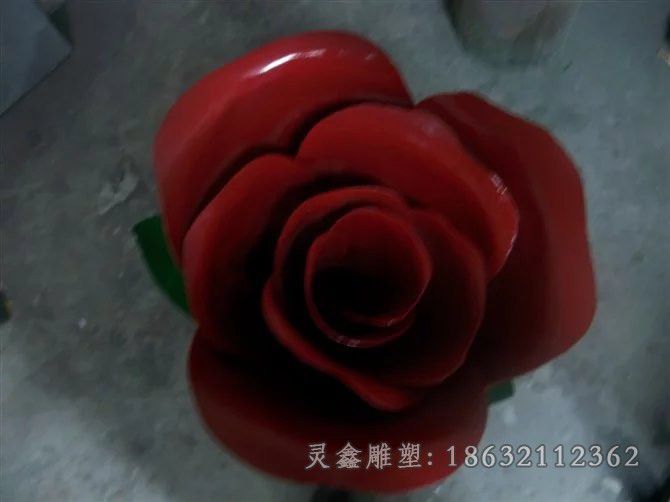 不锈钢玫瑰花广场雕塑