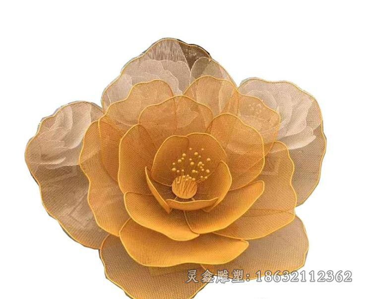 镂空玫瑰花不锈钢雕塑