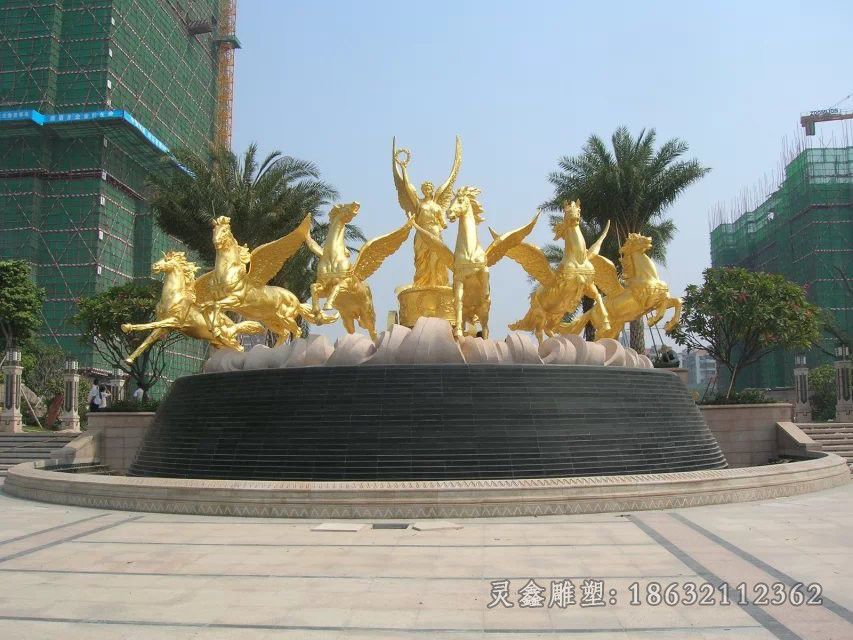 阿波罗飞马城市铜雕