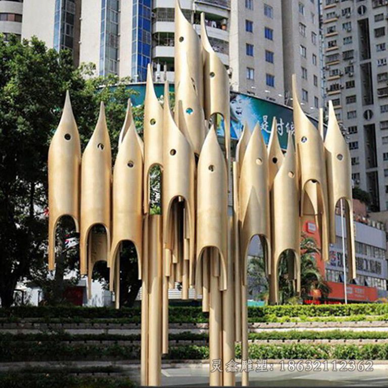 不锈钢铅笔头景观雕塑
