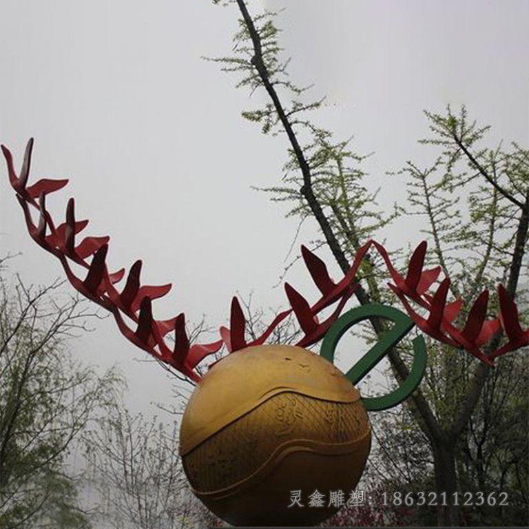 抽象球不锈钢景观雕塑