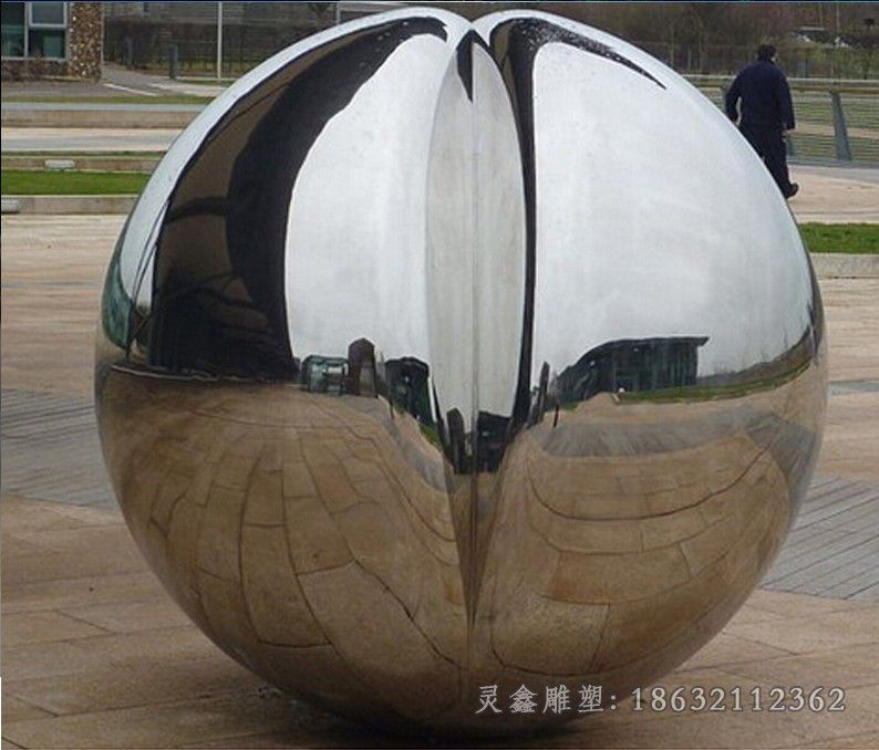 镜面球不锈钢标志雕塑