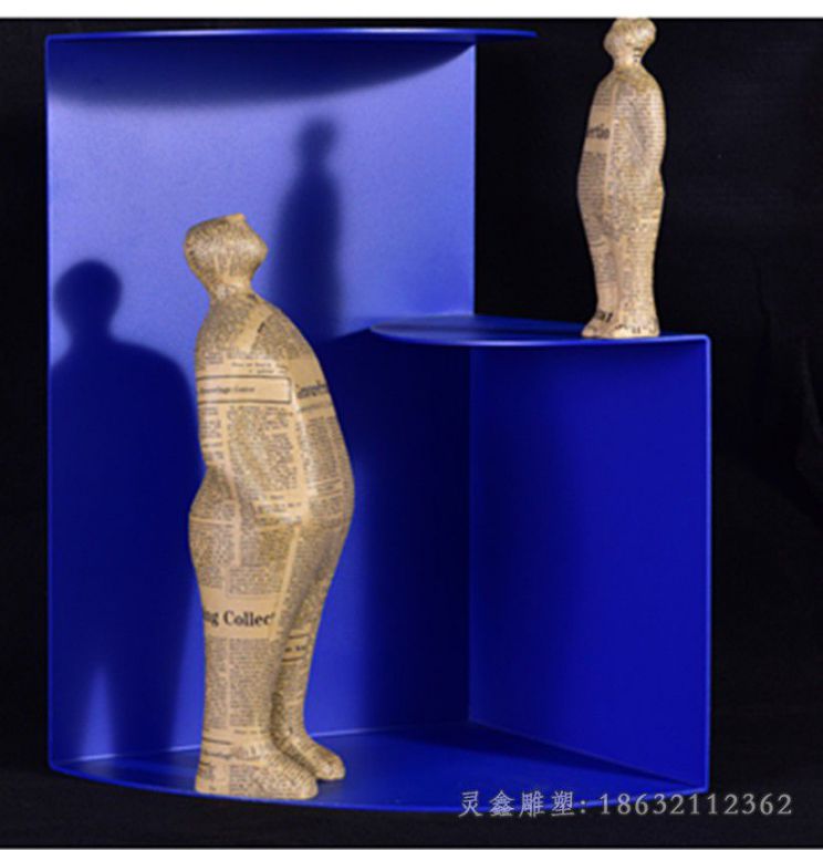 抽象人物标志不锈钢雕塑