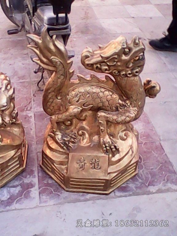 抽象青龙动物景观铜雕
