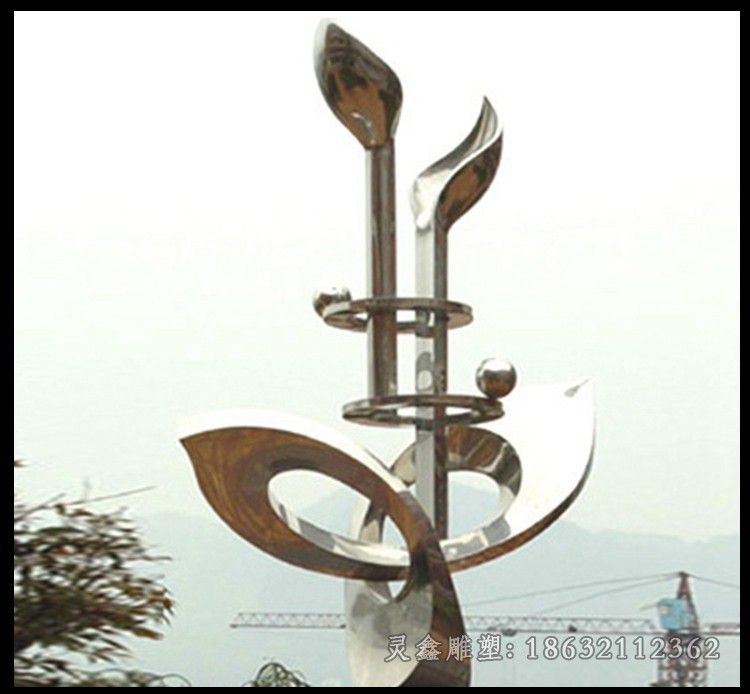 不锈钢升华树叶景观雕塑