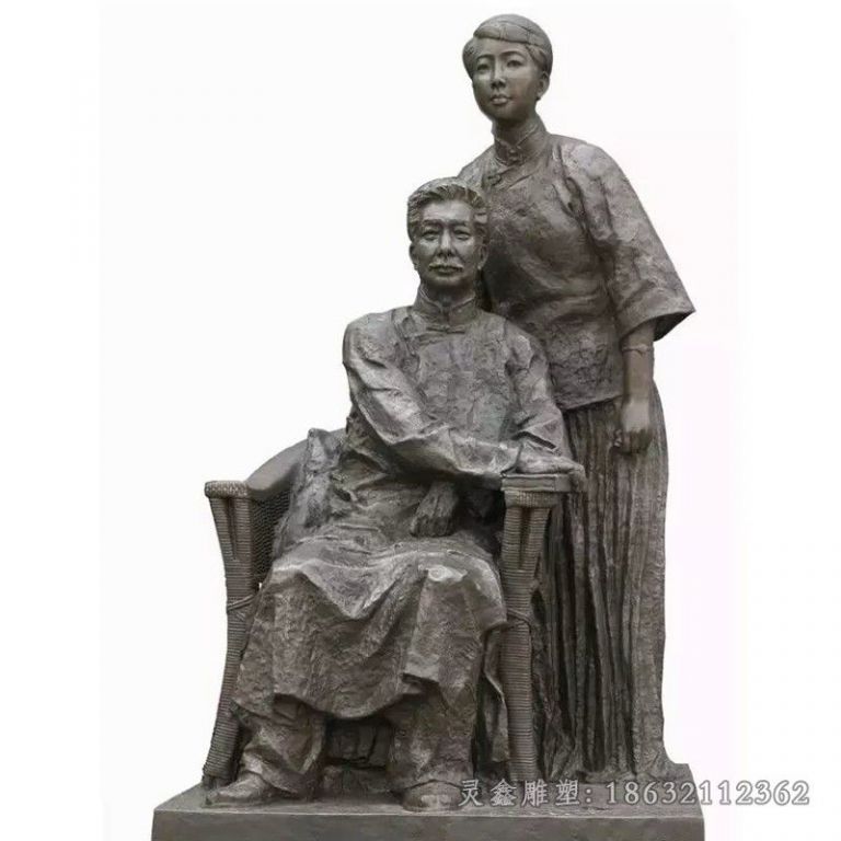 名人景观抽象铜雕