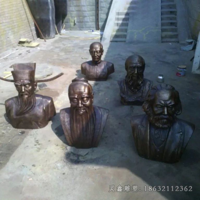 名人头像景观抽象铜雕