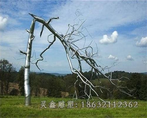 抽象树枝不锈钢景观雕塑