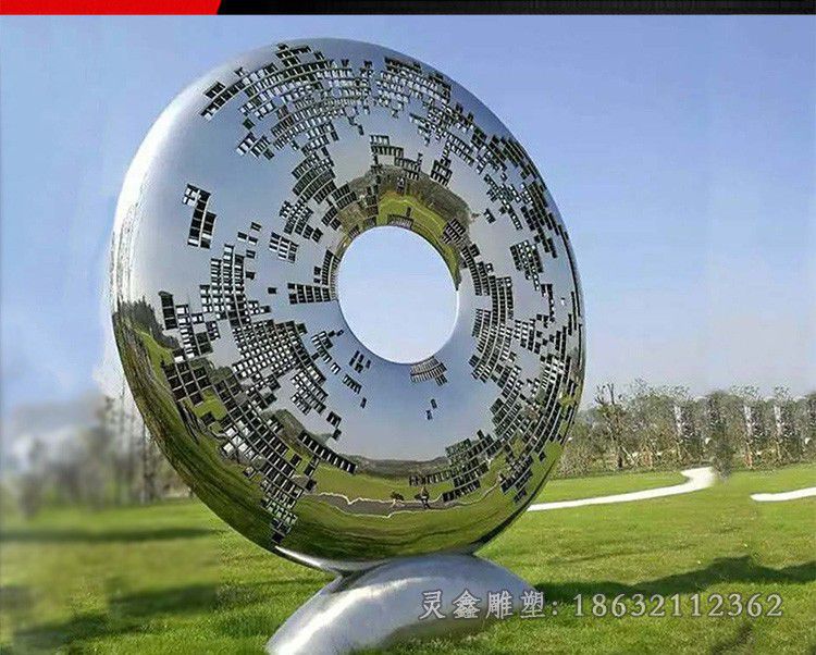 不锈钢数字抽象景观雕塑