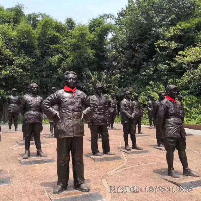 十大员帅户外人物铜雕