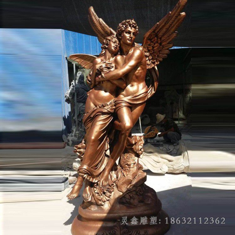 西方女神男女人物铜雕