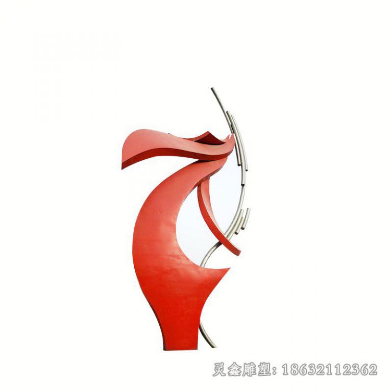 不锈钢小鸟抽象景观雕塑
